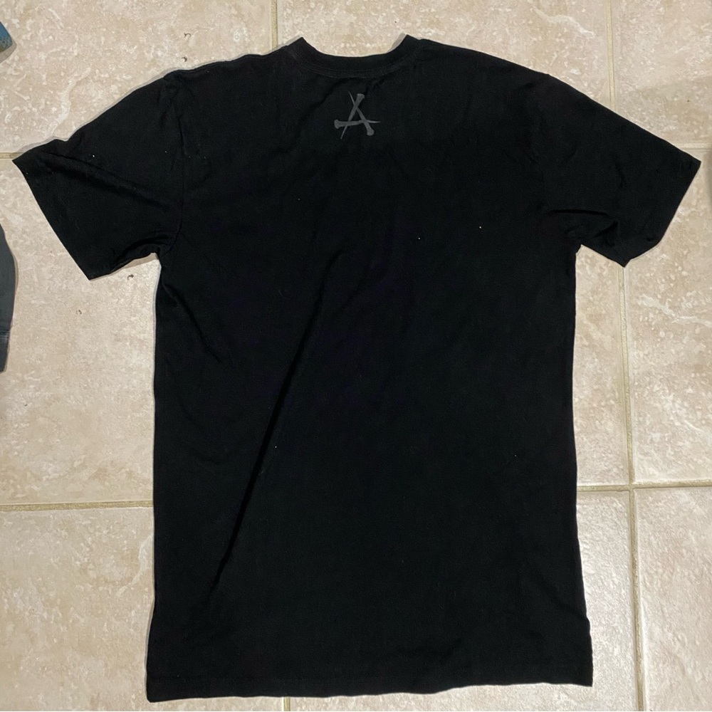SOLD - Tortured Reflective Skull Sword Graphic T Shirt - Picture 5 of 8